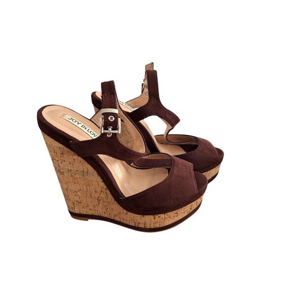 Joy in Love Brown Wedge Heels - Women’s Size 9 - Picture 2 of 4
